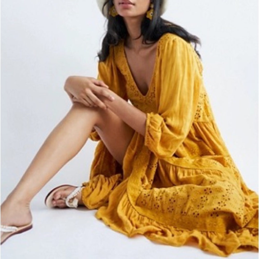 Yellow maxi dress-